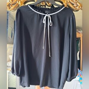 Plus size long sleeve tie neck blouse size 3 xl